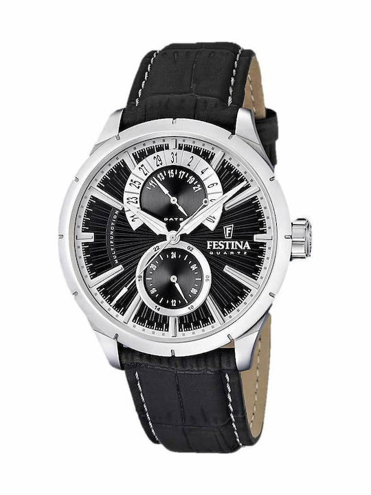 Festina Men's Watch 45mm Battery with Black Lea...