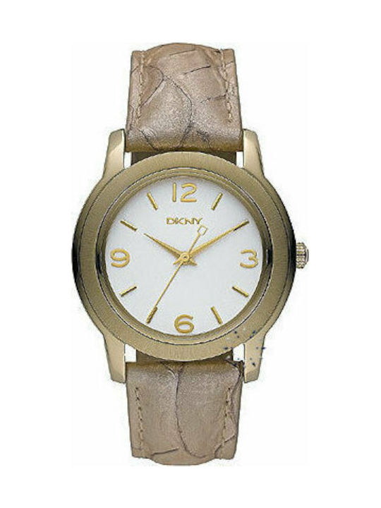 DKNY Watch with Brown Leather Strap