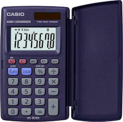 Casio Αριθμομηχανή Τσέπης HS-8VER 8 Ψηφίων σε Μωβ Χρώμα