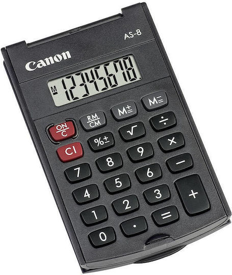 Canon AS-8 Calculator de buzunar. 8 Cifre în Culoarea Negru 1buc