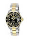 Invicta Pro Diver Watch Automatic with Silver Metal Bracelet