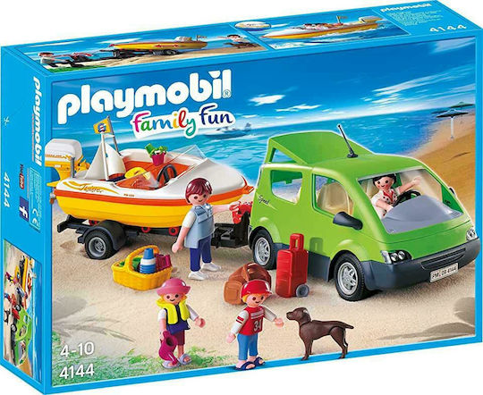 Playmobil Family Fun Van with Boat and Trailer for 4-10 years old