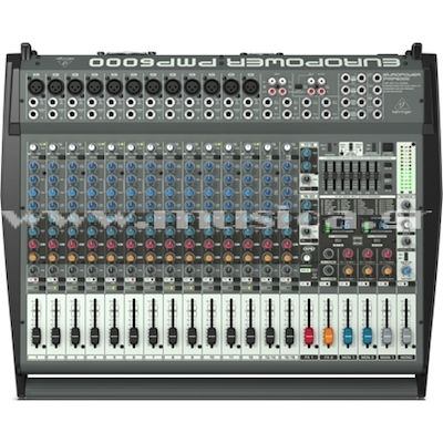 Behringer PMP6000 Selbstverstärkend Analoge Konsole 20 Kanäle mit Phantom Power & 12 XLR-Eingänge