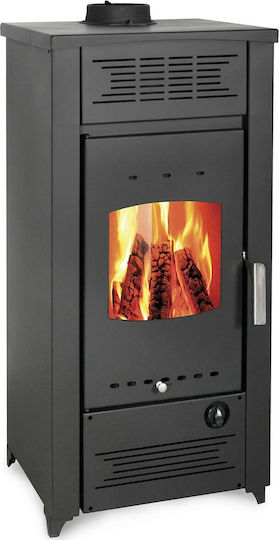 Thermiki ATS AERO 1050 Steel Wood Stove Air Ηeater 17kW Black