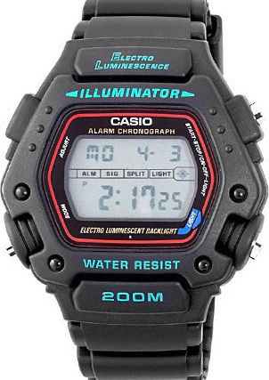 Casio DW-290-1VS Ceas Bărbătesc 46mm Baterie cu Negru Curea din Casio DW-290-1VS Ceas Bărbătesc 46mm Baterie cu Negru Curea din