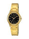 Casio Uhr mit Gold Lederarmband