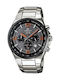 Casio Edifice Ψηφιακό Ανδρικό Ρολόι 43mm Χρονογράφος Μπαταρίας με Ασημί Μεταλλικό Μπρασελέ