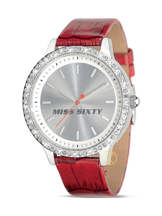 Miss Sixty R0751104503 Watch with Burgundy Leather Strap