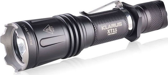 Klarus Rechargeable Flashlight LED Waterproof IPX8 with Maximum Brightness 1060lm XT11 2x CR123A