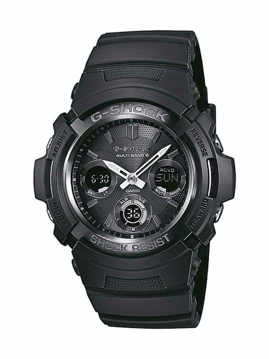 Casio G-Shock Ανδρικό Ρολόι 46mm Χρονογράφος Μπαταρίας με Μαύρο Καουτσούκ Λουράκι