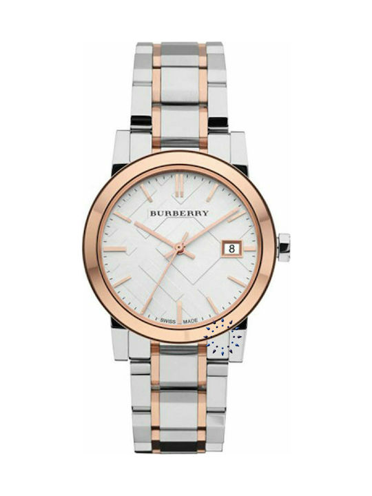 Burberry BU9105 Γυναικείο Ρολόι Μπαταρίας με Ασημί Μεταλλικό Μπρασελέ