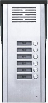 Home Intercom Push Button Panel for 6 Apartments