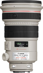 Canon Full Frame Camera Lens 200mm F/2L IS USM Telephoto for Canon EF Mount White