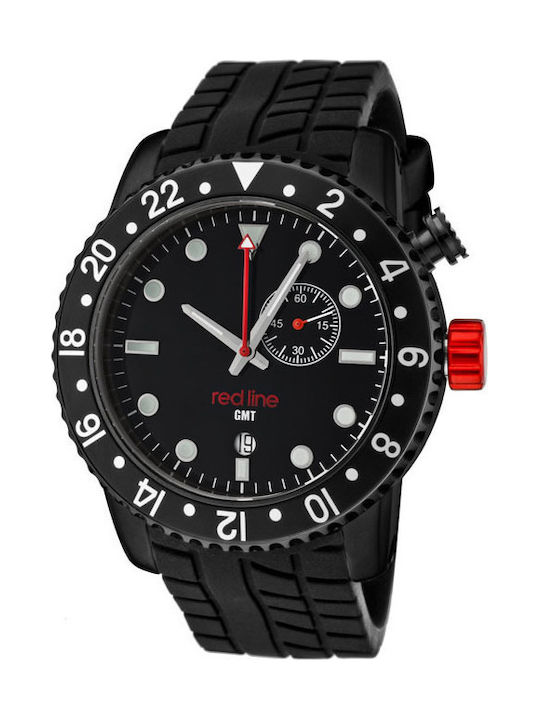 Redline RL-10000 Watch Battery with Black Rubber Strap