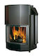 Edilkamin Acquatondo 22 Wood Fireplace Insert Radiator with Prismatic Window 23kW Open Expansion Tank