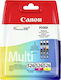 Canon CLI-526 Original Pack of 3 InkJet Printer...