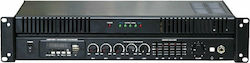 Hentr MPA-100QUF Ολοκληρωμένος Μικροφωνικός Ενισχυτής με 1 Ζώνη 100W/100V και Συνδέσεις USB/FM