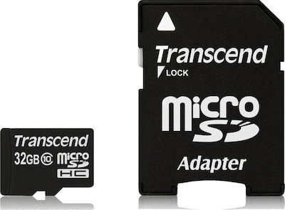 Transcend Premium microSDHC 32GB Class 10 High Speed με αντάπτορα