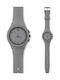 Swatch Watch with White Rubber Strap