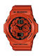 Casio G-Shock Watch Chronograph Battery with Orange Rubber Strap