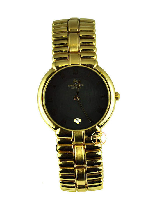 Raymond Weil 9154-P Ανδρικό Ρολόι 32mm Μπαταρίας με Χρυσό Μεταλλικό Μπρασελέ