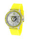Loisir Loisir Women's Watch Battery with Yellow Rubber Strap