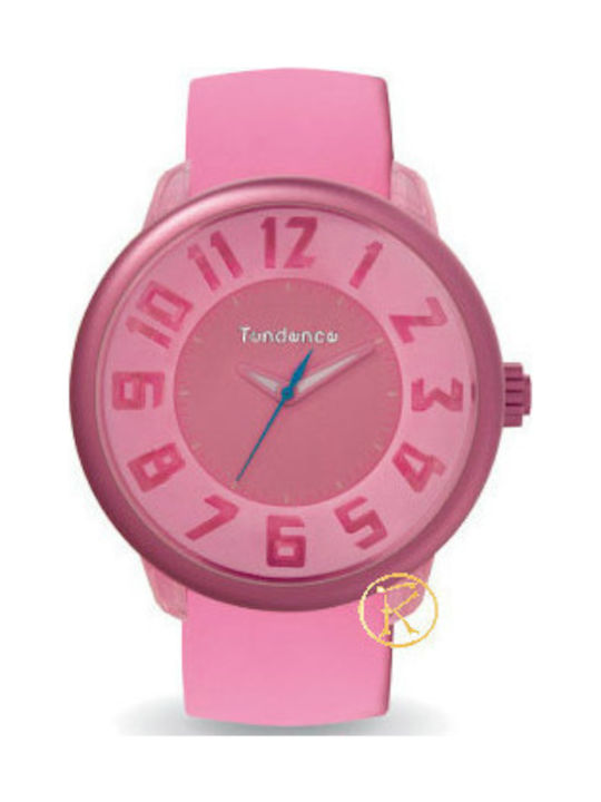 Tendence TO630007 Watch with Pink Rubber Strap