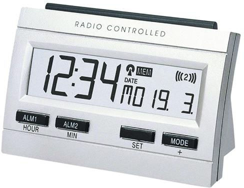 Technoline Масов Дигитален Часовник LCD с Будилник Сребрист