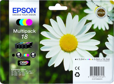 Epson 18 Gelb / Cyan / Magenta / Schwarz (C13T18064010 C13T18064012)