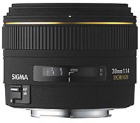 Sigma Кроп Камерен Обектив 30mm F1.4 EX DC HSM Фиксиран за Никон Ф Монтаж Черен