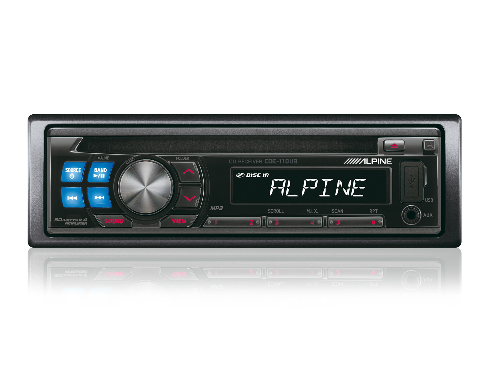 Alpine CDE-110UB Ηχοσύστημα Αυτοκινήτου Universal 1DIN (USB/AUX) CDE ...