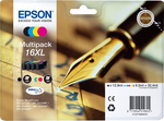 Epson 16XL Πακέτο 4 Μελανιών Εκτυπωτή InkJet Κίτρινο / Κυανό / Ματζέντα / Μαύρο (C13T16364010 C13T16364012)