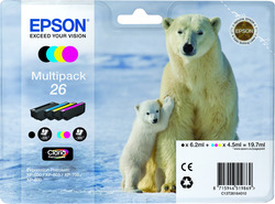 Epson 26 C13T26164010 Original Tintenpatronen für Tintenstrahldrucker Gelbe / Cyan / Magenta / Schwarze