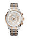 GC Watches Ανδρικό Ρολόι 44mm Χρονογράφος Μπαταρίας με Ασημί Μεταλλικό Μπρασελέ