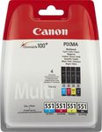 Canon CLI-551 4 Inkjet Printer Cartridges Multipack Yellow / Cyan / Magenta / Black (6509B009)
