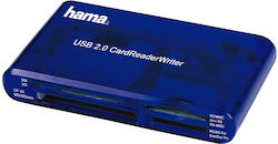 HAMA Card Reader USB 2.0 for /S/D/ / /M/e/m/o/r/y/S/t/i/c/k/ /C/o/m/p/a/c/t/F/l/a/s/h/ / /x/D/ Blue
