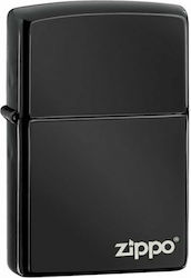 Zippo Classic Logo Windproof Lighter Flame Ebon...