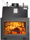 Metlor LDA 600/20 Ενεργειακό Τζάκι Ξύλου Καλοριφέρ 22.7kW Ίσιο με Ανοιγόμενη Πόρτα Ανοιχτού Δοχείου