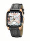 Lotus Watches Herrenuhr Batterie mit Schwarz Lederarmband