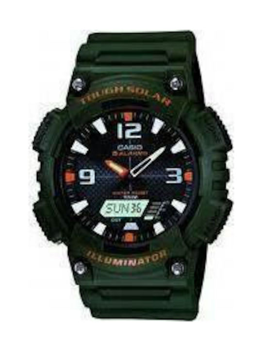 Casio Men's Watch 52mm Solar with Black Rubber ...