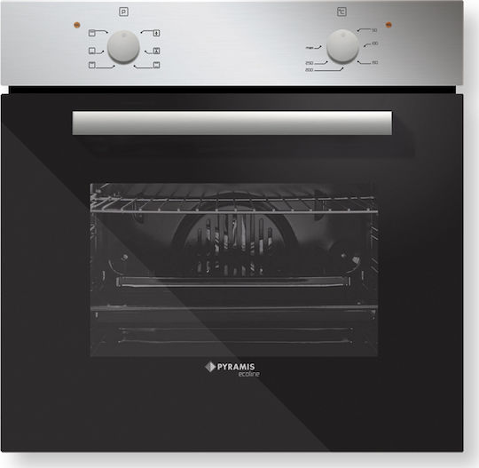 Pyramis 60ΑΠ 1006 Φούρνος άνω Πάγκου 61lt Π59εκ. Inox