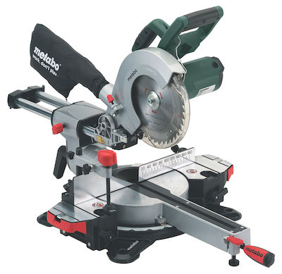 Metabo KGS216M Fierăstrău circular Cu alimentare la rețea Cu glisare cu Putere 1200W, Ghid Laser, Disc de tăiere cu diametrul 216mm și Viteză de tăiere 5000rpm