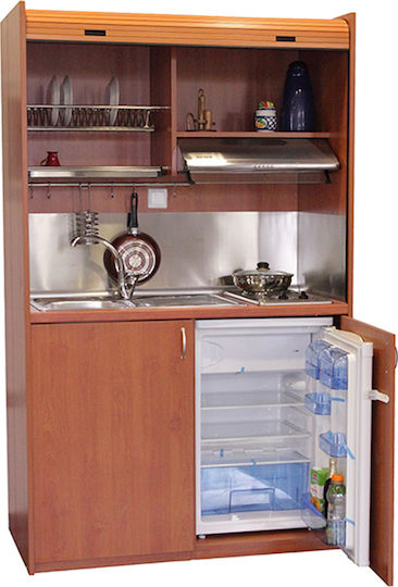 Silver КС125 КС125-Бял Многофункционална Кухненска Маса с Вляво Гурна 125x65x209см Бяла