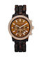 Michael Kors Showstopper Uhr Chronograph mit Braun Kautschukarmband
