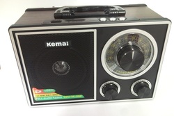 KEMAI MD-210 Radio portabil Reîncărcabil cu USB Negru