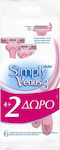 Gillette Simply Venus 3 Ξυραφάκια Σώματος μιας Χρήσης με 3 Λεπίδες & Λιπαντική Ταινία 6τμχ