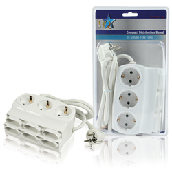 HQ EL-PS900W1-HQ Power Strip 9 Sockets with Cable 1.5m HQ EL-PS900W1-HQ Power Strip 9 Sockets with Cable 1.5m
