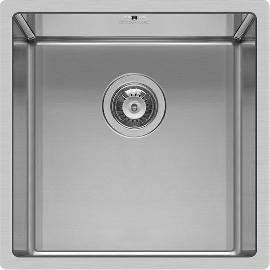 Pyramis Astris 1b 101028201 Flächenbündig montiert Spüle Inox Gebürstet B34xT40cm Silber