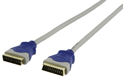 HQ Cable Scart male - Scart male 2.5m Blue HQSV-100/2.5