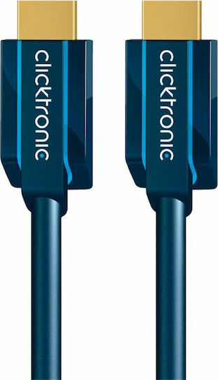 Clicktronic HDMI 1.4 High Speed 1080p 120Hz Cable HDMI male - HDMI male 1m Μπλε